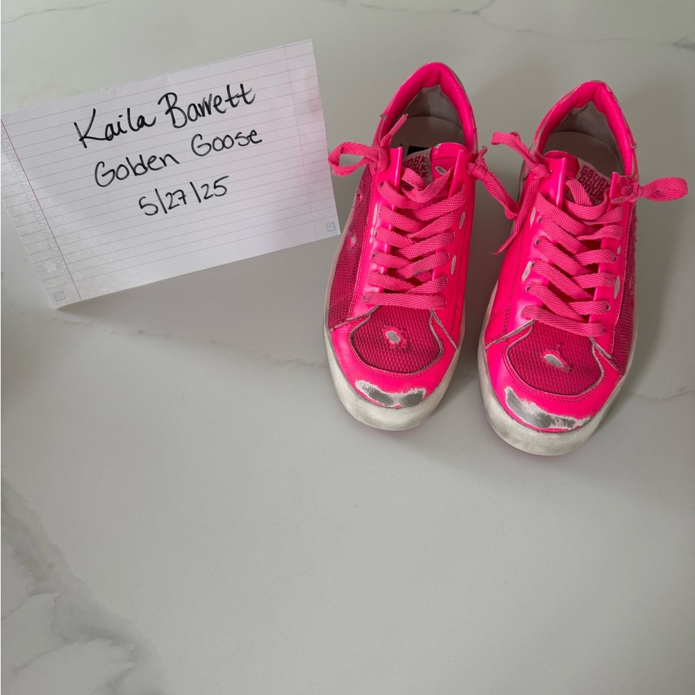 Golden Goose Neon Pink Stardan Sneakers